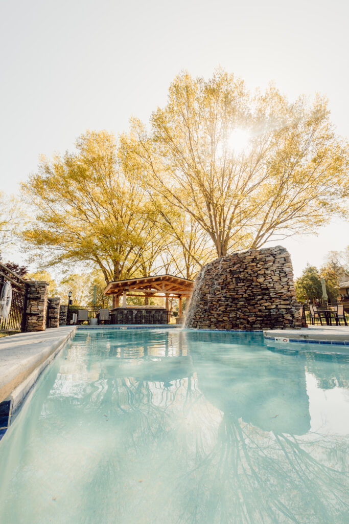 Outdoor pool at Tremont Lodge & Resort in Townsend, TN