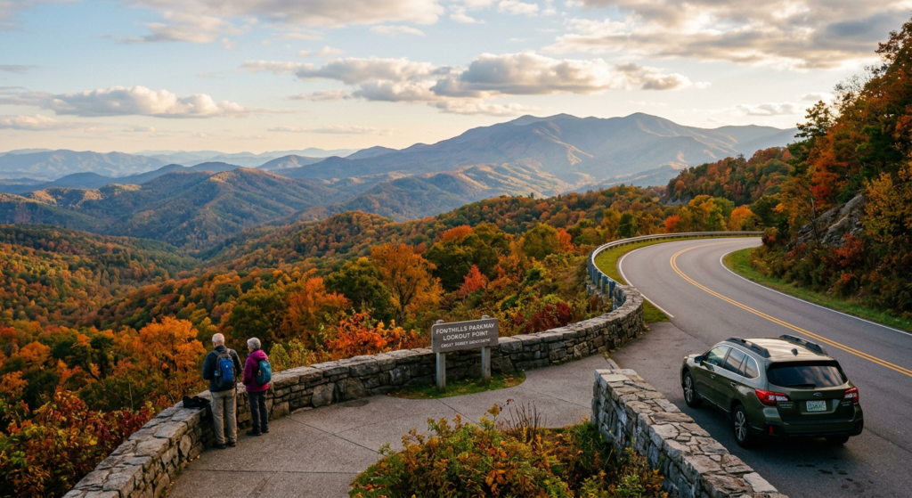 Overlook on the Foothills Parkway in Tennessee